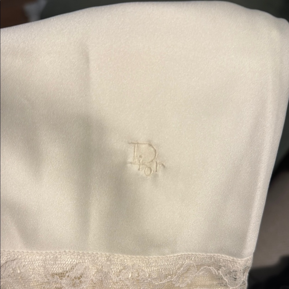 Dior White Lace Trim Slip - Picture 6 of 8